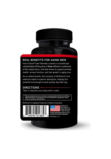 Force Factor Fundamentals Saw Palmetto 610 Mg 60 Capsules