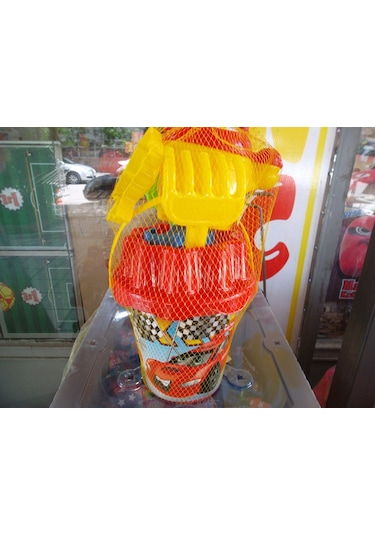 Fileli Büyük Yuvarlak Full Aksesuarlı Kova Kürek Seti 7 Parça Erkek Çocuk Için