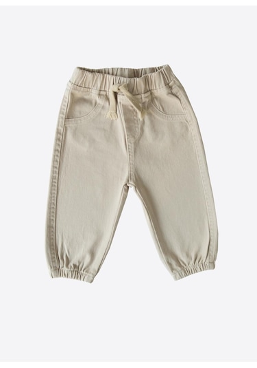 Kitikate Organik Gabardin Bebek Pantolon Bej Bej