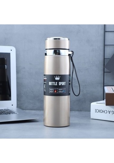 Ykd Store Taşınabilir Paslanmaz Çelik Kettle 600ml, Dış Mekan Kullanımı İçin Altın 1 L Altın