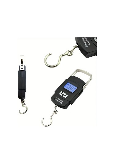 Xuweiwei Siyah 50kg Dijital Bavul Terazisi Seyahat Mutfak Tartısı Siyah