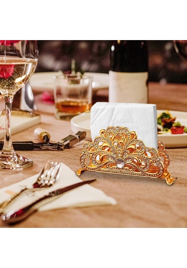 Suntek Peçete Tutucu Dağıtıcı Restoran Kağıt Rafı Altın Altın