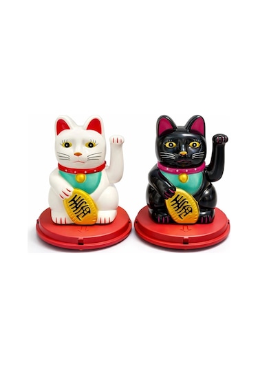 Güneş Enerjili Sallanan Şans Kedisi - Maneki Neko Alk4521