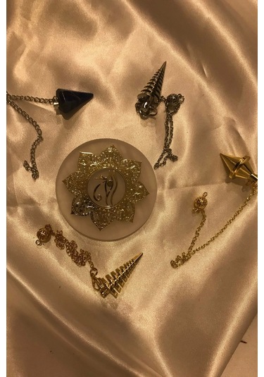 Pandül Sarkaç Doğal Taş Pandül Ve Arındırma Temizleme Doğal Selenit Taşı Pirinç Pandül Melek Taşı Ki