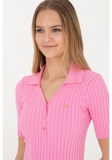 U.S. Polo Assn. Kadın Menekşe Polo Yaka Triko Elbise 50280475-VR037
