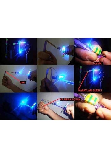Led Işıklı Sapan Eğlenceli Fırlatmalı Oyuncak Sapan Led Işıklı