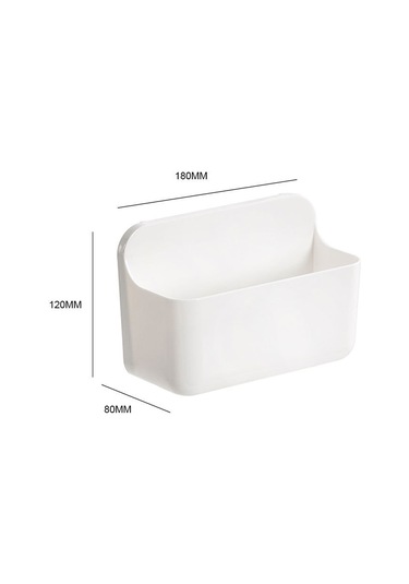 Yunboo Banyo Duş Suyu Akıtmalı Sabitlenmeyen Duvar Rakusu - Sabun Kosmetik Depolama İçin Plastik Hafif Tasarım Beyaz Küçük Boy Diğer