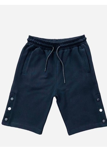 Çocuk Çıtçıtlı Şort-14547 Siyah