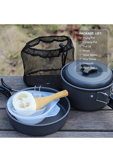 Katlanır Kamp Tencere Seti Turuncu Diğer