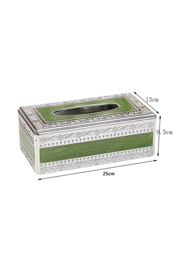 Wezone Büyük Boy Akrilik Havlu Kutusu - Zümrüt Ve Altın Taklı Avrupa Stili - Otel, Ktv, Salon Ve Yemek Odası İçin Dayanıklı Ve Konforlu