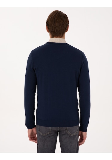 Pierre Cardin Erkek Açık Lacivert Kazak /triko 50314190-vr059 Açık Lacivert