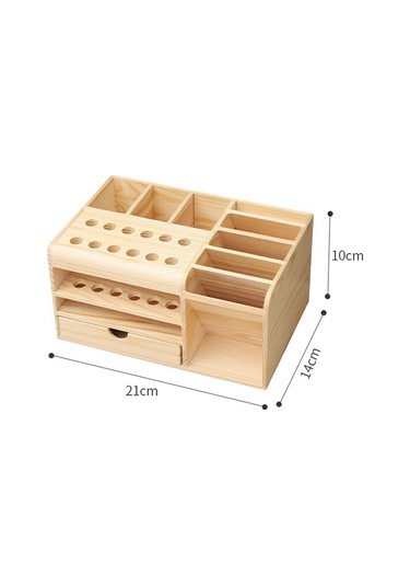 Anjiexun Cep Telefonu Ve Masaüstü İçin Çok Bölmeli Ahşap Saklama Kutusu Diğer