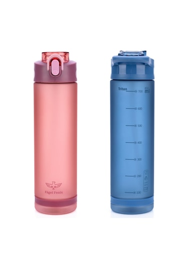 Fagel Fenix Claret Red & Deep Blue 2in1 Tritan Su Matarası Seti Bordo & Okyanus Mavisi