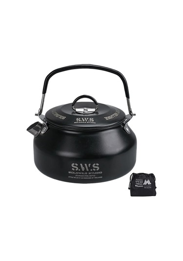 0.8l Su Isıtıcısı Taşınabilir Ultralight Paslanmaz Çelik Kamp Su Isıtıcısı Açık Black Italya Black