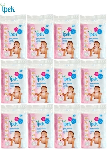 Ipek Bebek Temizleme Pamuğu 720 Adet (12 X 60)