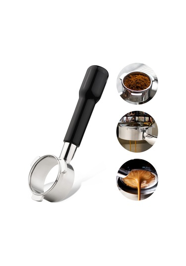 3 Kulak Paslanmaz Çelik Dipsiz Portafilter 54 Mm Siyah