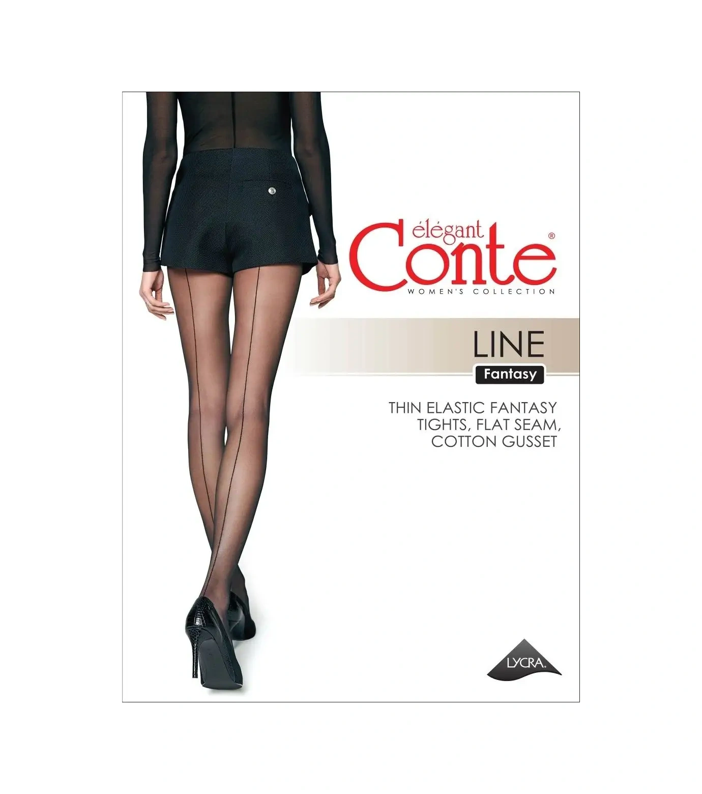 Conte Elegant Lıne Dikiş Efektli Külotlu Çorap 43473000 Siyah