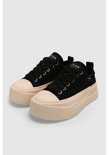 Lufian 121230027 Vıctorıa Kadın Sneaker Ayakkabısı Siyah Beyaz Siyah Beyaz