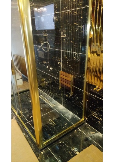 Wower Altın Katlanır Duş Oturağı Taburesi Altın