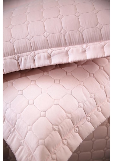 Estiva Çift Kişilik Yatak Örtüsü Pudra Pudra