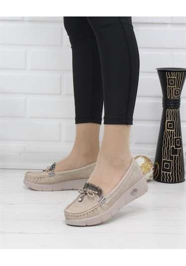 Konfores 86 Bayan Dolgu Topuk Ayakkabı Vızon Vizon