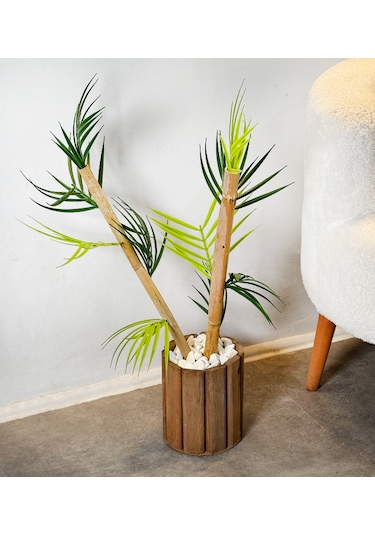 Yapay Ağaç Saksılı Çiçek Dekoratif Saksılık 2151