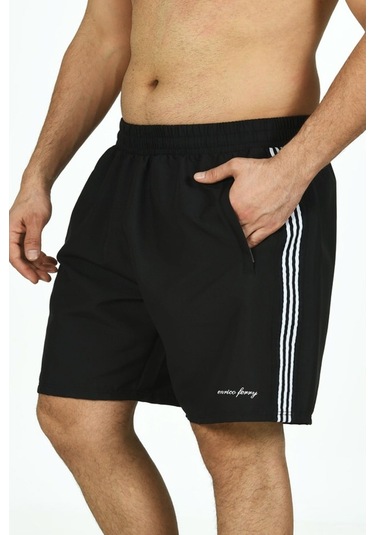 Enrıco Ferry Erkek Yanları Şerit Büyük Beden Deniz Şortu Edy2373B