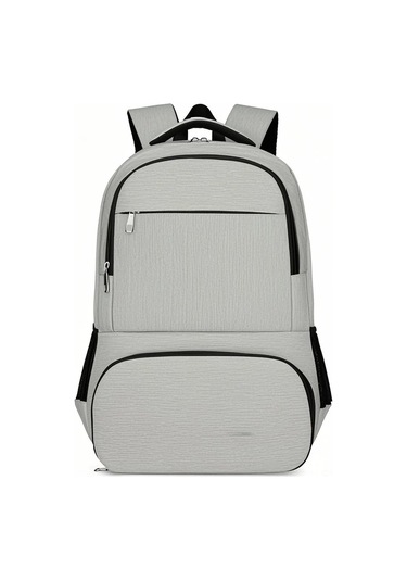 Symbee Tomshoo Dış Mekan Çantaı: Isı Yalıtımlı Bölme, Usb Şarj Portu Ve Çoklu Cep İle Piknik, Kamp İçin Siyah Gri Sırt Çantası Gri