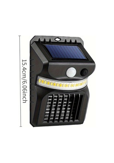 Honeybeeshop Çok Fonksiyonlu Güneş Enerjili Duvar Lambası Beyaz Işık Sıcak Işık Mor Işık Sivrisinek Kovucu Açık Bahçe Merdiven