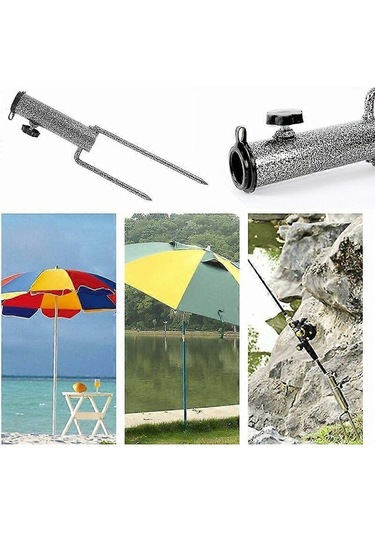 Şemsiye Standı, Çim Dikenli Şemsiye Standı, Açık Hava Şemsiye Zemin Braketi, Şemsiye Zemin Braketi Plaj Balıkçılık Bahçesi İçin Çim Dikeni Tutucu - Wellngs Diğer