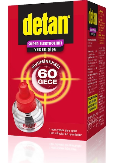 Detan Süper Elektrolikit Sivrisineksiz 60 Gece Yedek 49 ML