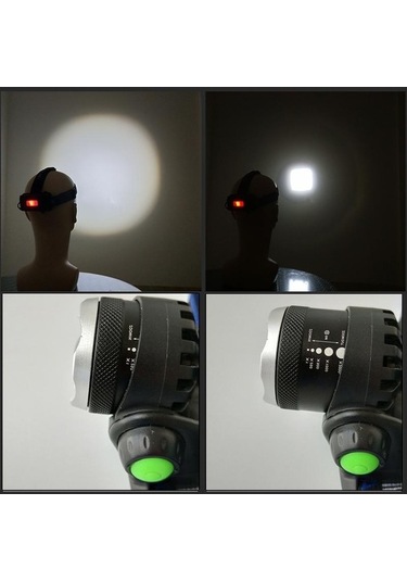 Novahub Led Far Xhp100 9 Çekirdekli El Feneri, Usb Şarjlı, Su Geçirmez, Bisiklet İçin Far, 3 Modlu, 5000k, 100.000h Yaşam Süresi Çok Renkli