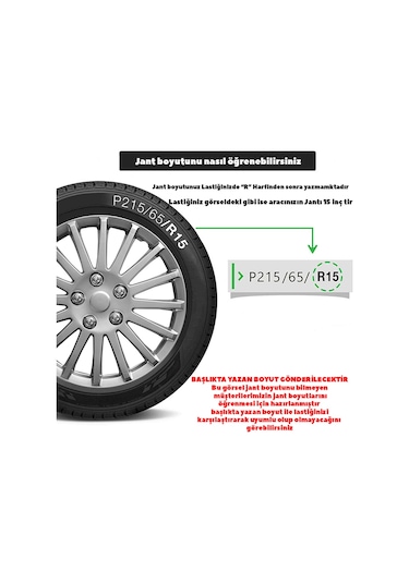 Renault Spring 13'' Inc Uyumlu Takım Jant Kapağı Tnc006