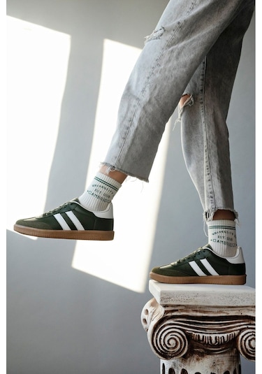 Muggo Gordon Ortopedik Günlük Garantili Bağcıklı Unisex Yürüyüş Koşu Sneaker Spor Ayakkabı - Haki Muggo Gordon Ortopedik Günlük Garantili Bağcıklı Unisex Yürüyüş Koşu Sneaker Spor Ayakkabı - Haki