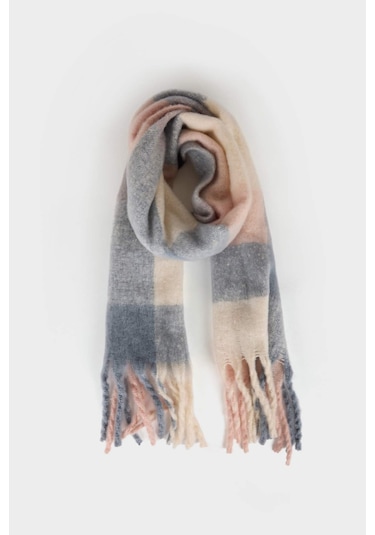 Defacto Kadın Kareli Atkı F3432ax25wnpn1 Pembe-pn1