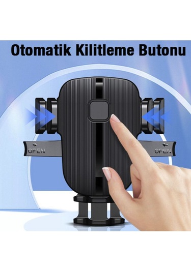 Araç İçi Havalandırma İçin Telefon Tutucu Silikon Destekli Güvenli 360 Derece Araba Telefon Tutucu - 36233