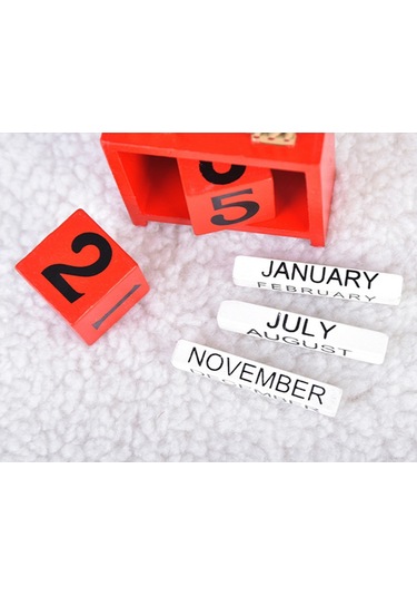 Masa Takvimi Masa Üstü Sayı Tarih Ahşap Bloklar Takvim B