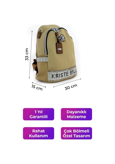 Kriste Bell Kadın Sırt Çanta Bej 26372 Bej