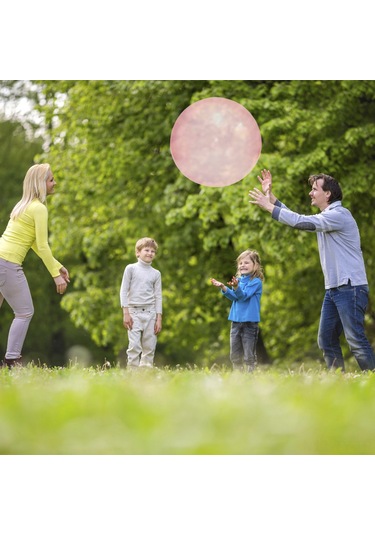 Teltree Tpr Materyal Transparan Balon Topu 130cm Büyük Boy Pembe - Hava Ve Su Doldurulabilir, Patlatma Torbası İle Paketlendi