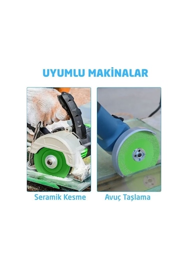 Cam Seramik Taş Fayans Şişe Vazo Kesme Diski 115 Mm
