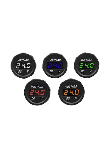 Speeduf Dc7v-30v Led Panel Mini Dijital Voltmetre - Yeşil