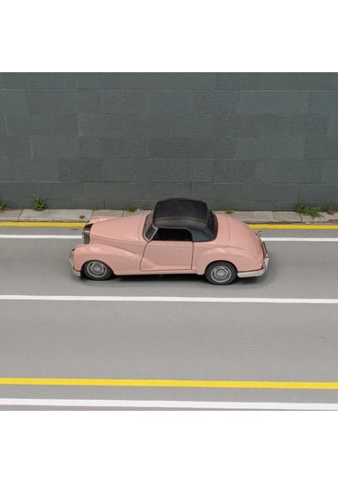 Nostaljik Klasik Çek Bırak Pembe Metal Araba Koleksiyonluk Metal Model Diğer