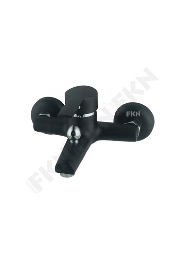 Fkn Siyah Krom Detaylı Banyo Bataryası Siyah