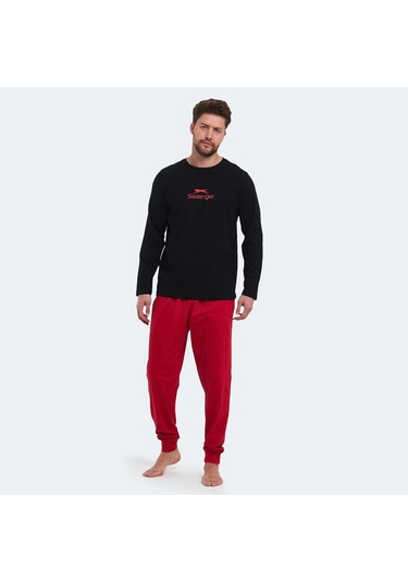 Slazenger PARTH IN Erkek Pamuklu Siyah Pijama