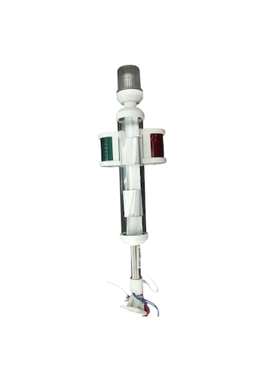 Tekne Bayrak Direği. 50cm. Reflektörlü. Seyir Feneri Kombine Set