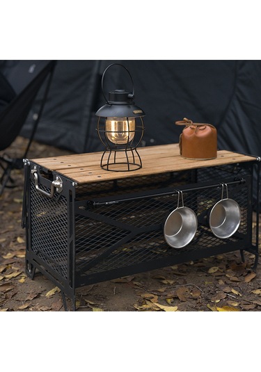 Gajeena Alüminyum Çelik Manyetik Çubuk, Çadır Masası Aksesuarı, Katlanabilir Taşınabilir, Bardak/ Kase Asma, Su Drenajı İçin Dış Mekan Kullanıma Uygun Siyah