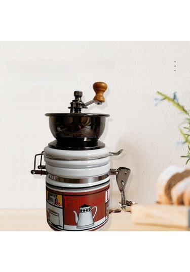 Geeroyoo Seramik Kapaklı El İle Kahve Değirmeni - Taze Kahve Fıstıkları İçin Haşere Ve Nem Koruma, Ev Ve Seyahat İçin Kompakt Tasarım Diğer