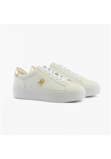 Tommy Hilfiger Platform Court Sneaker Metallıcs Krem