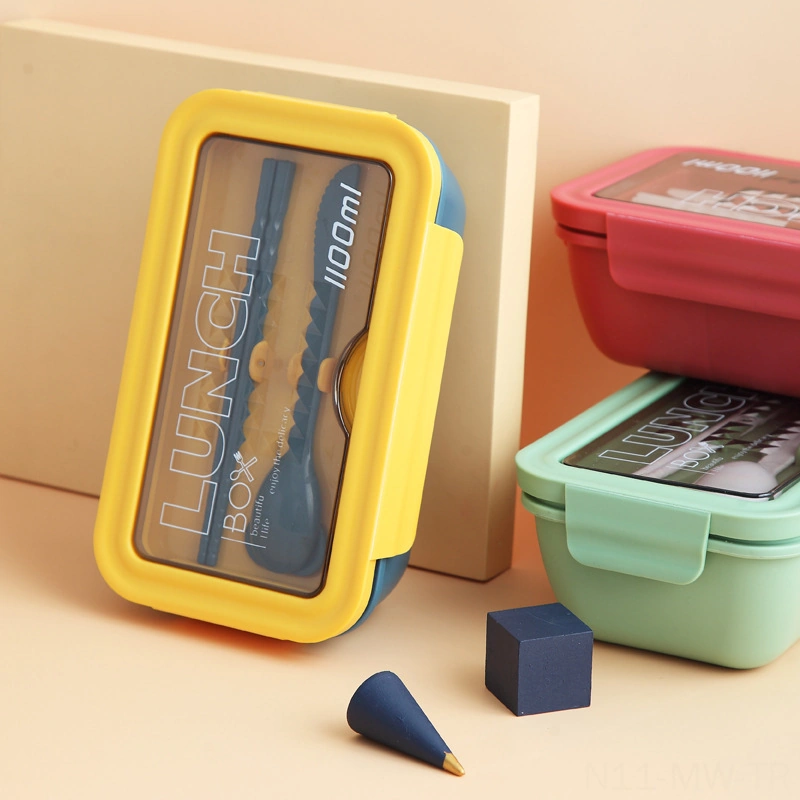 Moveevo 1100ml Kırmızı Buğday Samanı Bento Kutusu, Mikrodalga Uygun, Japon Stili, Multi Bölmeli, Leakproof, Öğrenci Ve Günlük Kullanıma Ideal Muhafaza Kutusu Çok Renkli