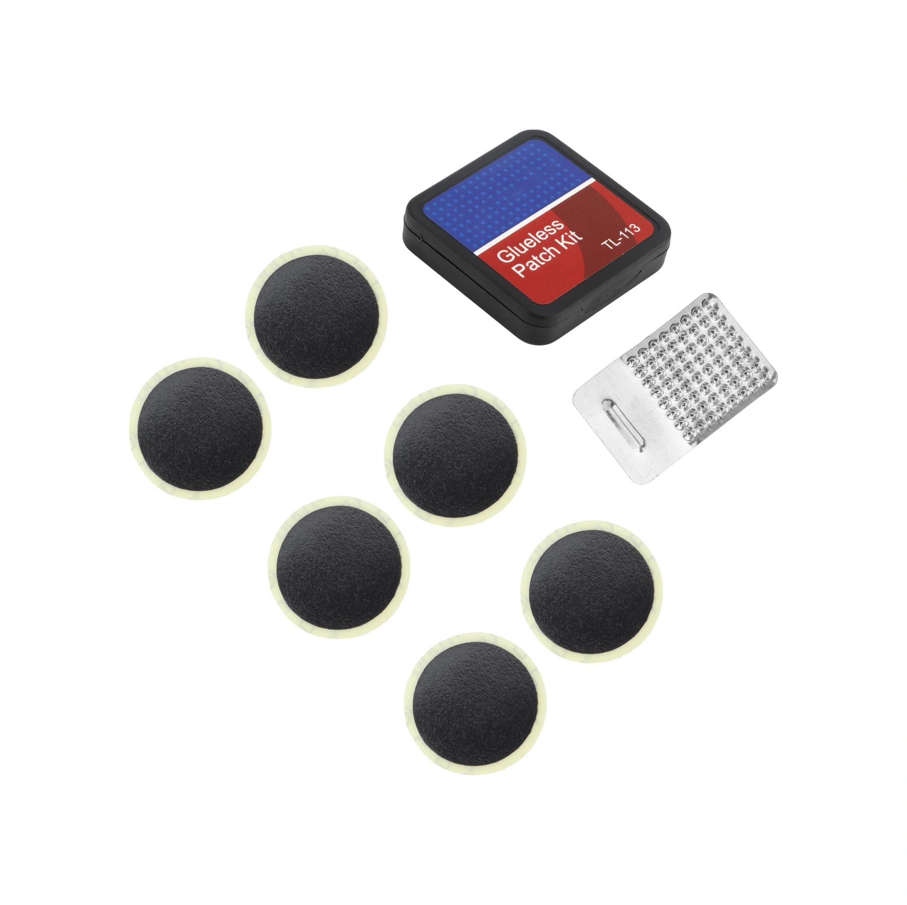 Shineyee Duutı Tl-113 Sıvımsız Lastik Tamir Seti, Dağ Bisikleti Yolları İçin, Siyah, 6 Adet Tamir Parçası + Zımpara + Kılavuz